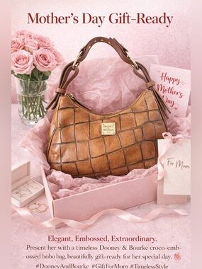 Dooney & Bourke Croco‑Embossed Hobo